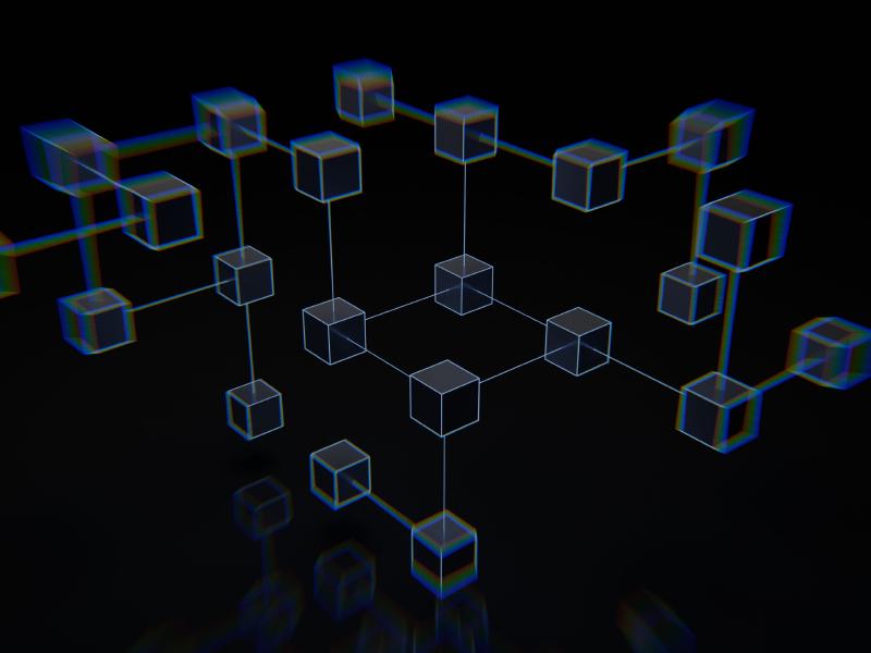 Blockchain concept illustration.