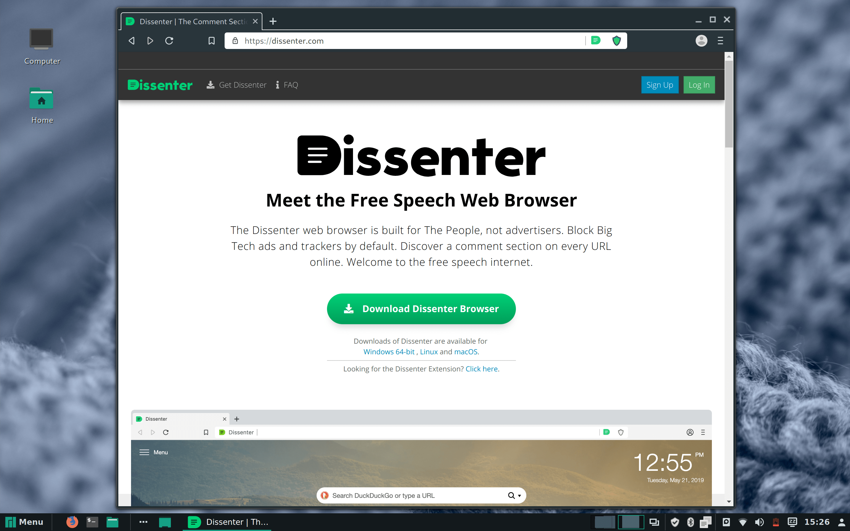 Dissenter Web Browser