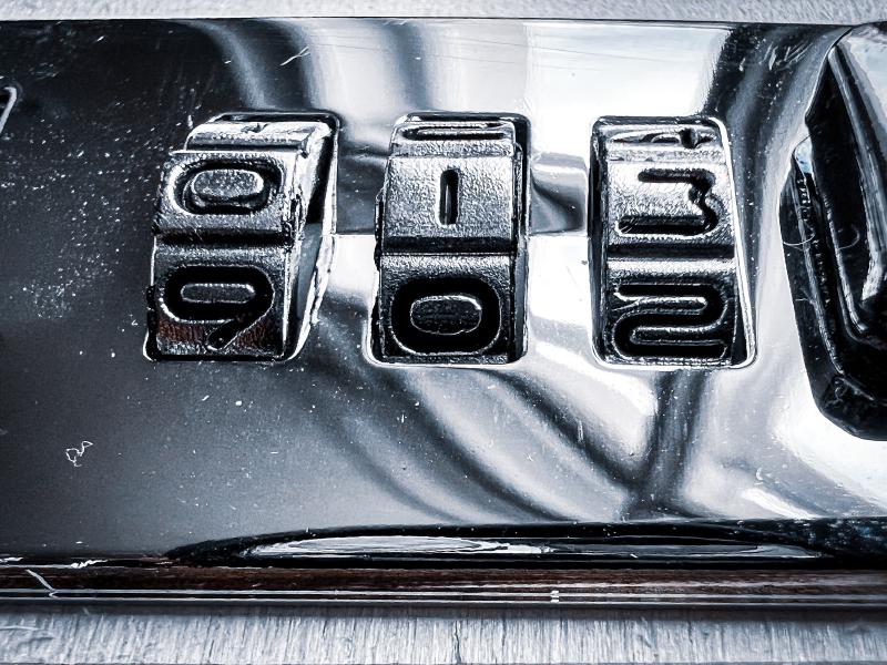 Combination lock.