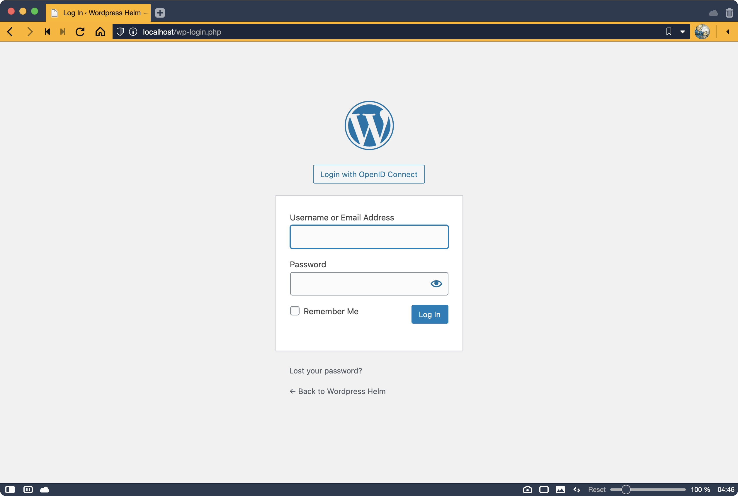 wordpress login