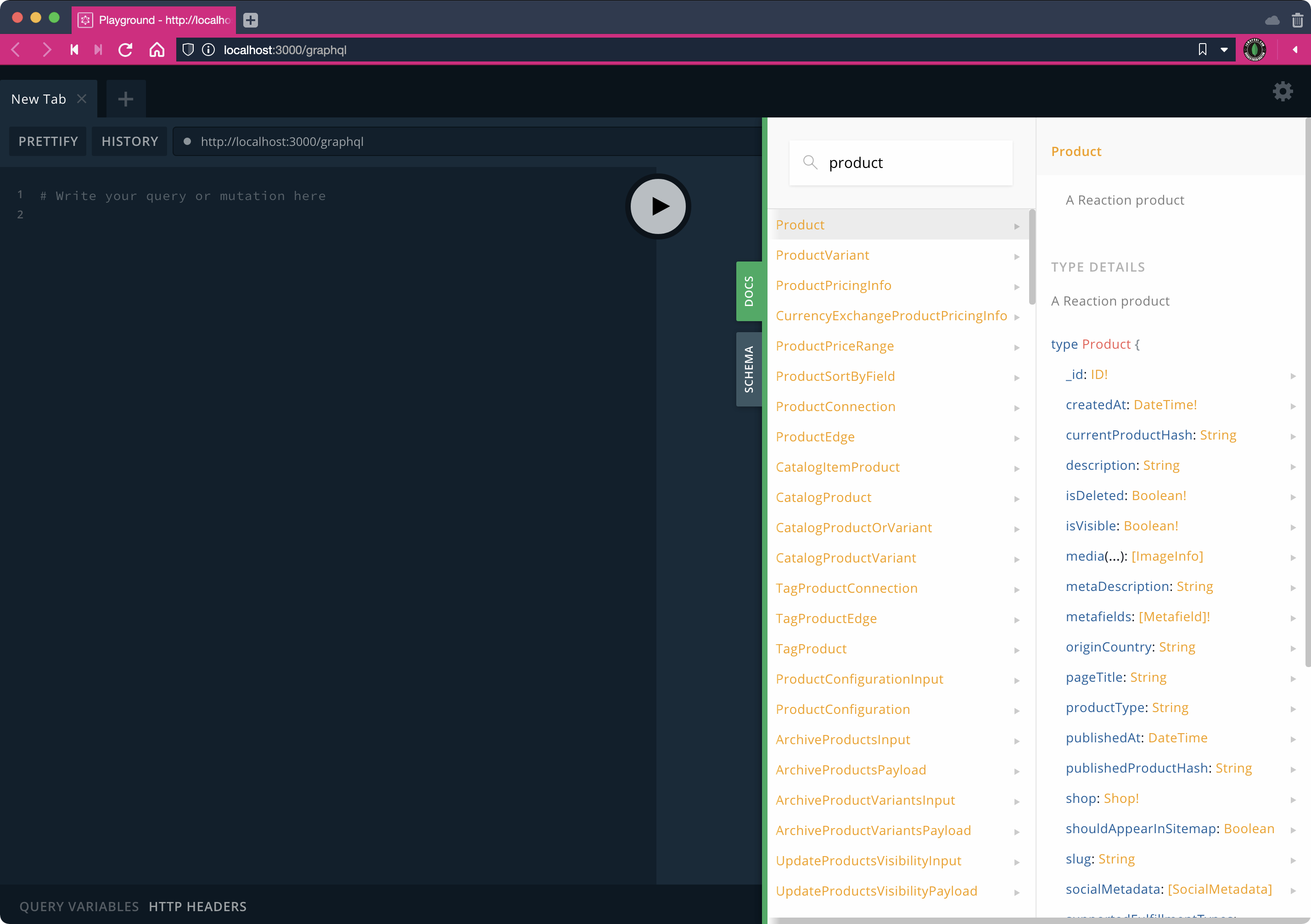 graphql playground window