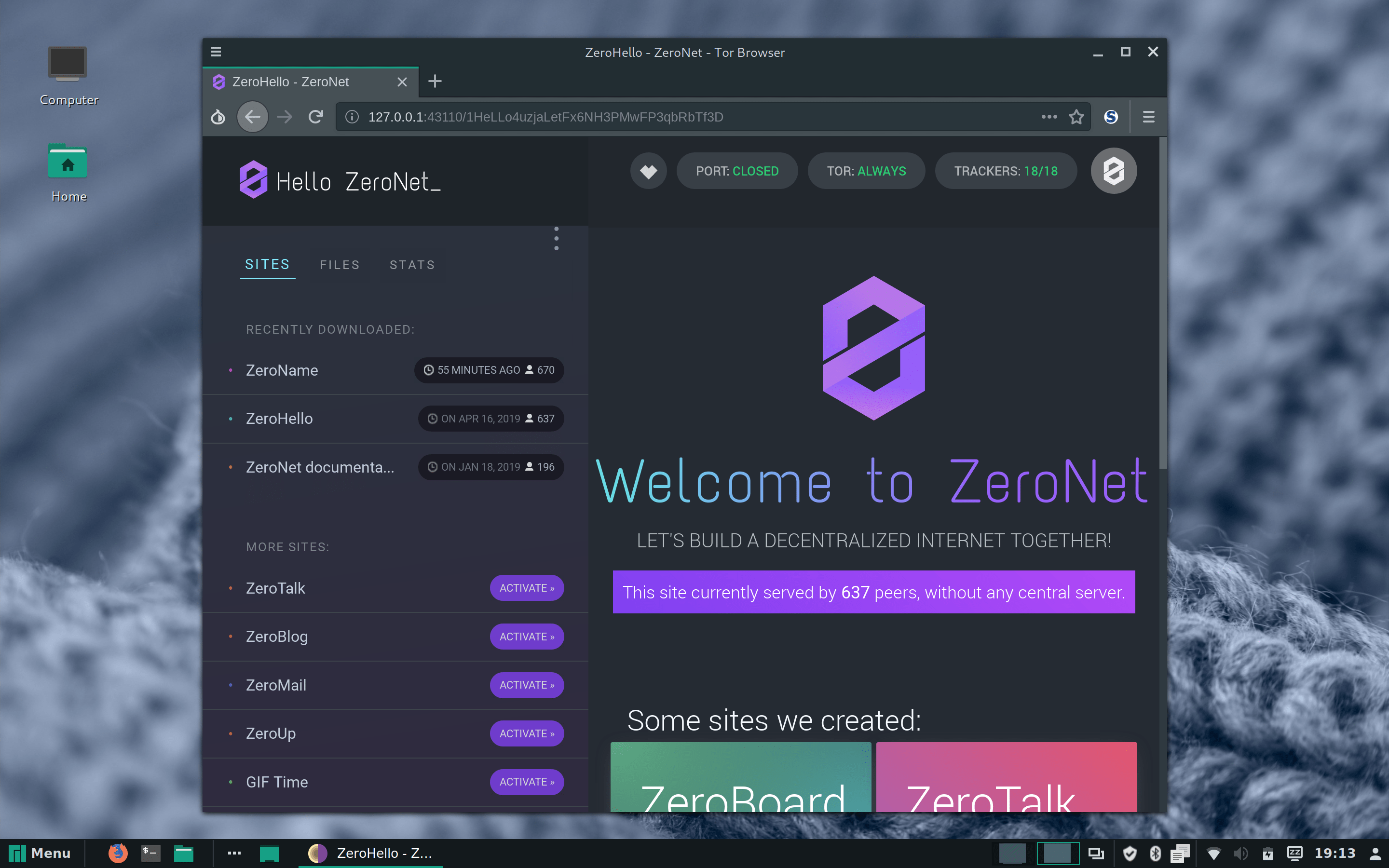 ZeroNet Hello
